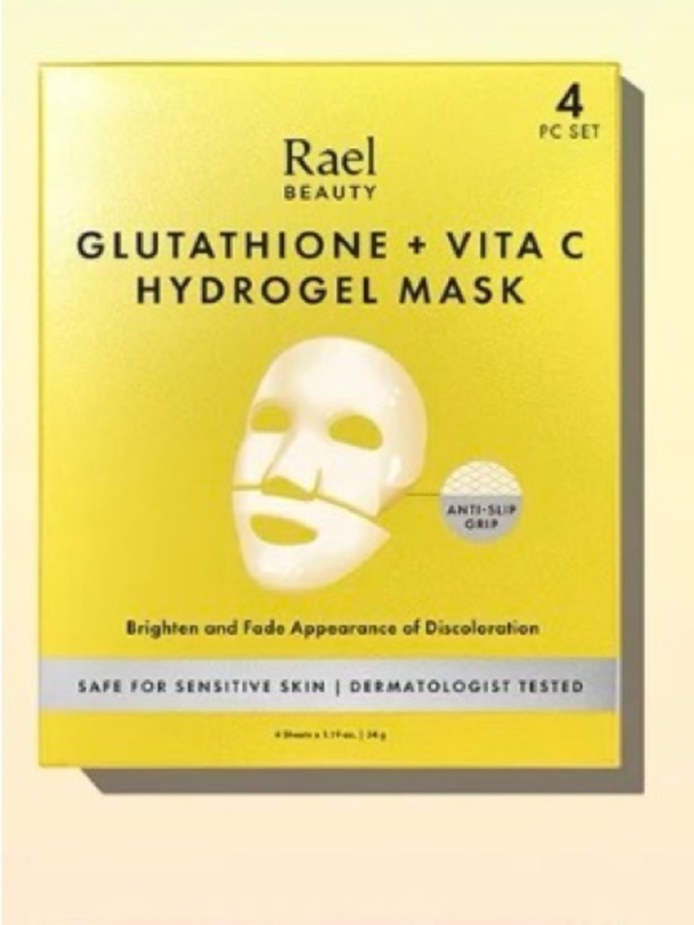 NIB Rael Hydrogel Mask V Glutathione + Vitamin C 4 in box